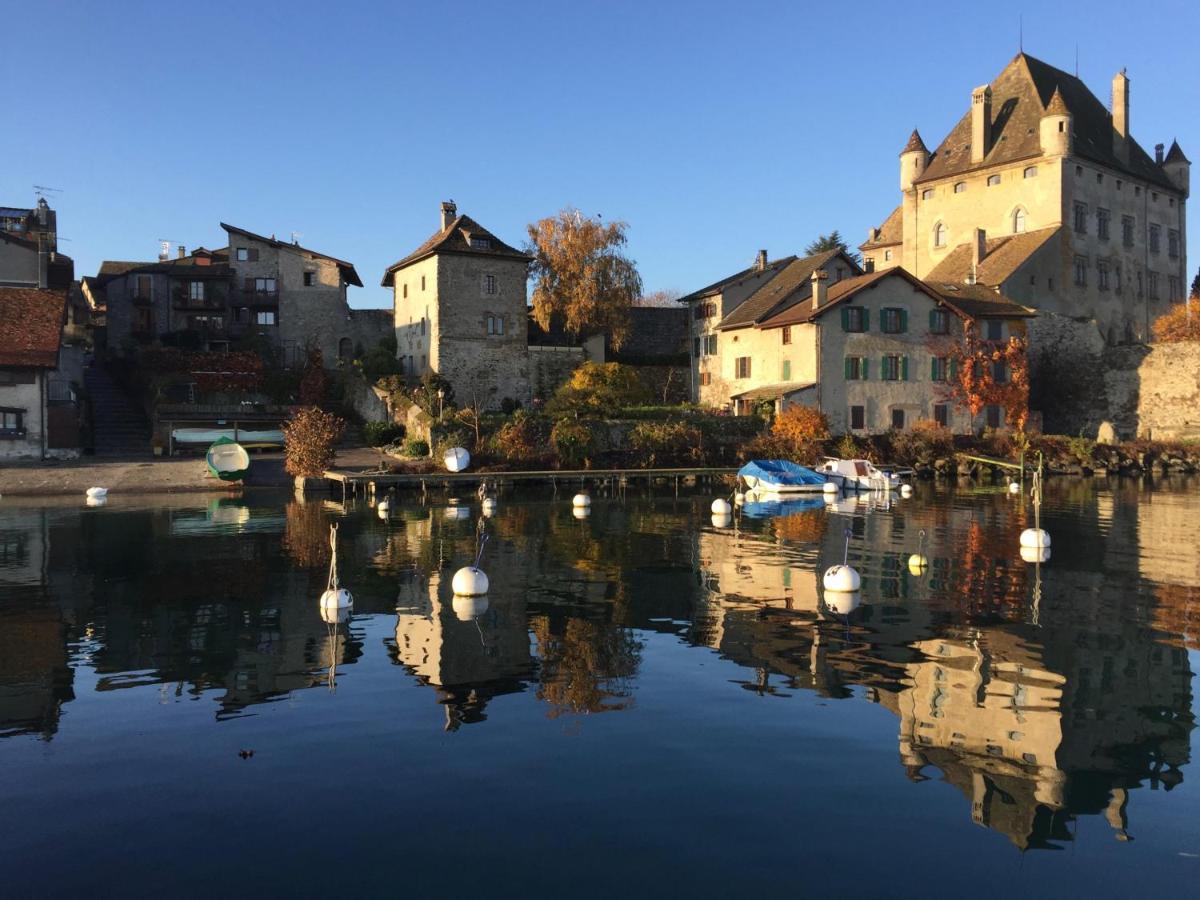 A Room With A View - Maisonnette Dans Bourg Medieval Au Bord Du Lac Leman Yvoire Dış mekan fotoğraf
