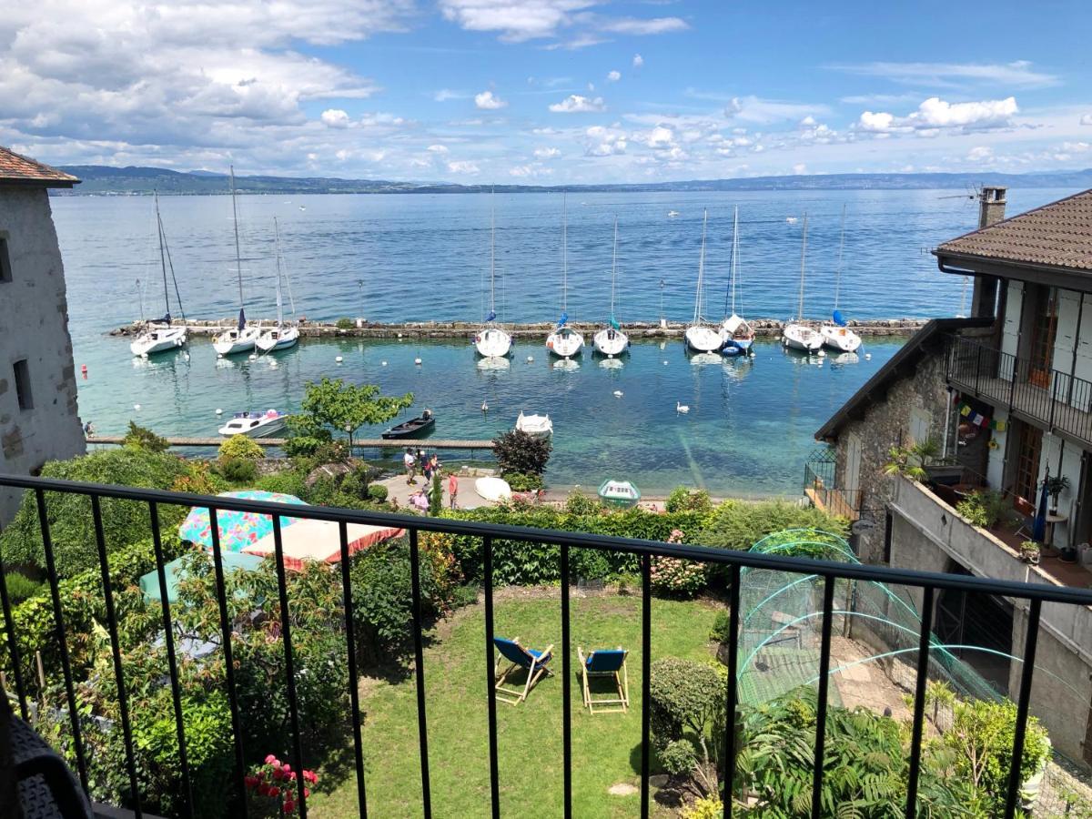 A Room With A View - Maisonnette Dans Bourg Medieval Au Bord Du Lac Leman Yvoire Dış mekan fotoğraf