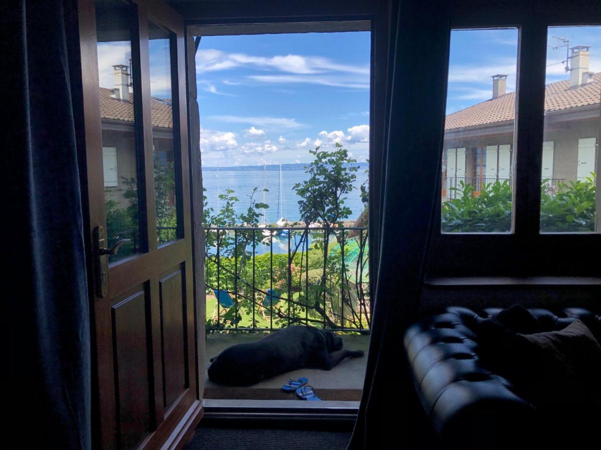 A Room With A View - Maisonnette Dans Bourg Medieval Au Bord Du Lac Leman Yvoire Dış mekan fotoğraf