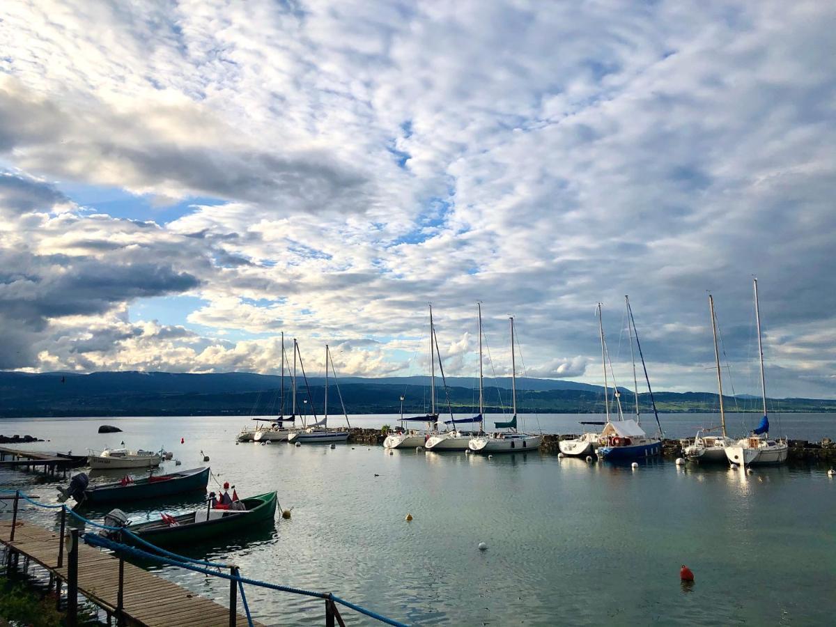 A Room With A View - Maisonnette Dans Bourg Medieval Au Bord Du Lac Leman Yvoire Dış mekan fotoğraf